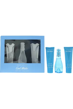 Davidoff Womens Cool Water Woman Eau de Toilette 50ml, Shower Gel + Body Lotion - One Size