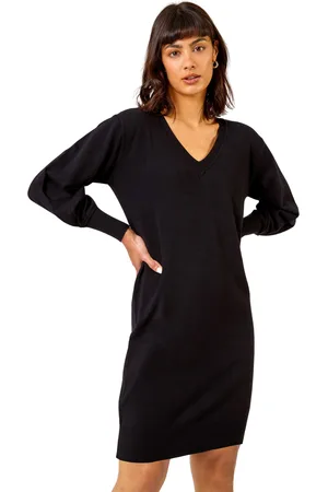 Roman Womens Longline Knitted Jumper Dress - - Size 22 UK