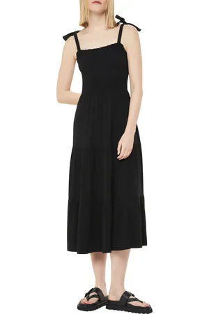 Whistles Womens Smocked Tiered Jersey Dress - - Size 18 UK