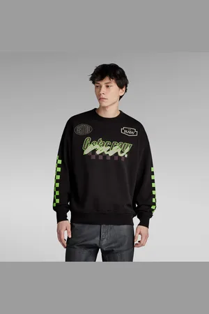 G-Star Mens G-Star RAW Moto Sport Graphic Loose Sweater - Cotton - Size X-Small