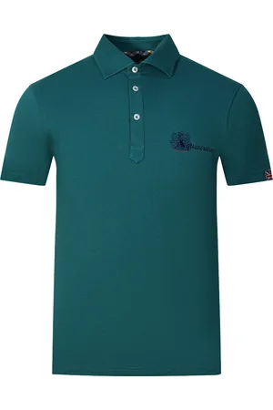 Aquascutum Mens Aldis Brand London Logo Polo Shirt - Size Small