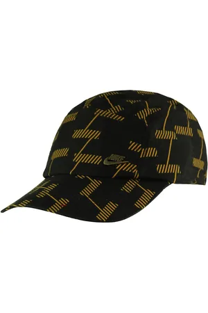 Nike Fusion Graphic Logo Yellow Adjustable Mens Cap 253453 010 Cotton - One Size
