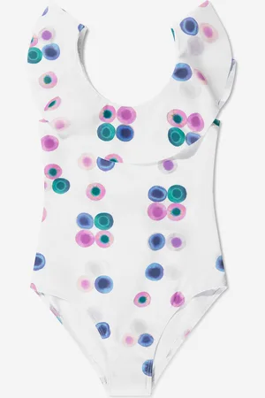 Chloé Chloé Girls Spotted Ruffle Swimsuit in - Size 6Y