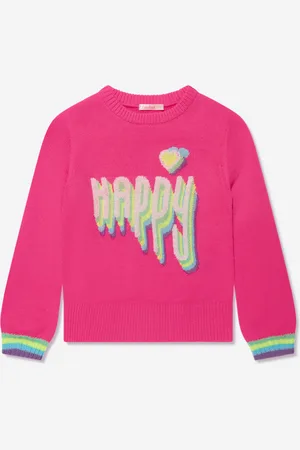 Billieblush Girls Knitted Happy Jumper in - Size 6Y
