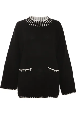 Quiz Womens Knit Contrast Stich Jumper - Size Small