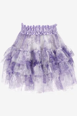 MONNALISA Girls Monochrome Tulle Skirt in - Size 4Y