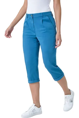 Roman Womens Cotton Blend Cropped Chino Trousers - - Size 20 UK