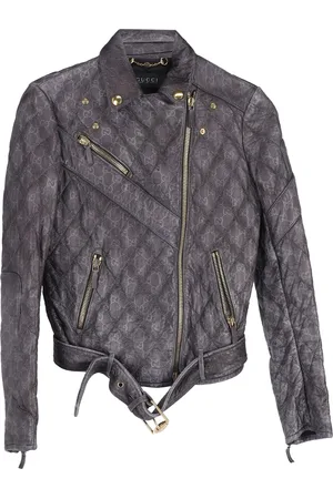 Gucci Pre-owned Womens Monogram Biker Jacket in Leather - Size X-Small/Small