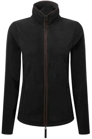 Premier Womens/Ladies Artisan Contrast Trim Fleece Jacket ( /Brown) - Size X-Large