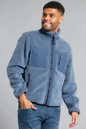 Tokyo Laundry Mens Borg Funnel Neck Fleece Jacket - Size Large