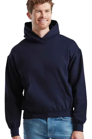 Fruit Of The Loom Mens Supercotton Cotton Hoodie (Deep Navy) - - Size 2XL