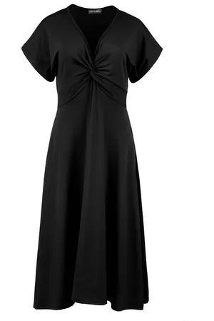 Conquista Womens Knot Detail Midi Dress - Size Small