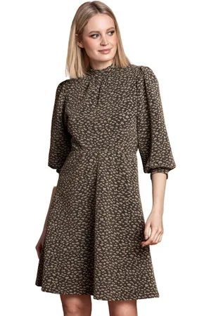 Roman Womens Shimmer Animal Print Fit & Flare Dress - - Size 18 UK