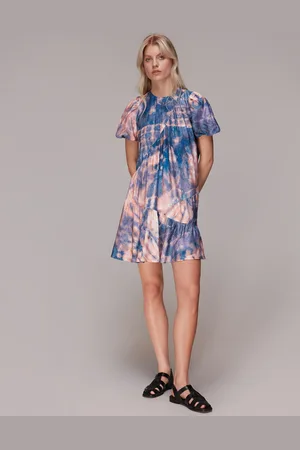Whistles Womens Mirrored Tie Dye Trapeze Dress - - Size 10 UK