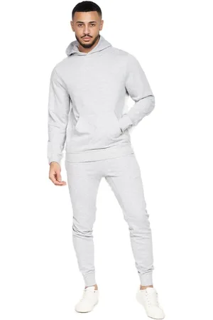 Crosshatch Mens Emmon Hoodie And Joggers Set ( Marl) - Size Large