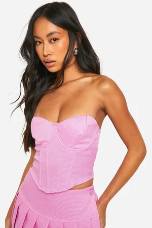 Boohoo Womens Textured Sweetheart Neck Corset - - Size 14 UK