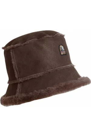 Parajumpers Mens Shearling Bucket Hat Leather - One Size