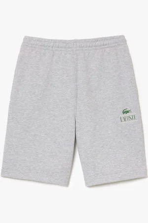 Lacoste Mens Signature Print Fleece Shorts in Cotton - Size 2XS