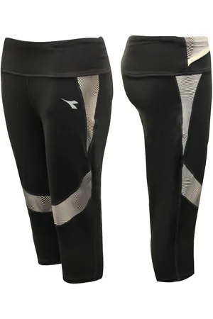 Diadora Womens Dark Smoke 3/4 Leggings - Textile - Size 2XL