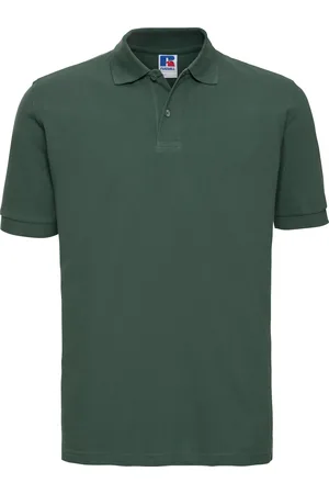 Russell Athletic Mens 100% Cotton Short Sleeve Polo Shirt (Bottle ) - Size X-Large
