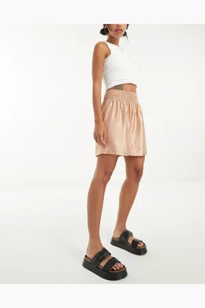 Reclaimed Womens satin boxer shorts-Multi - - Size 4 UK