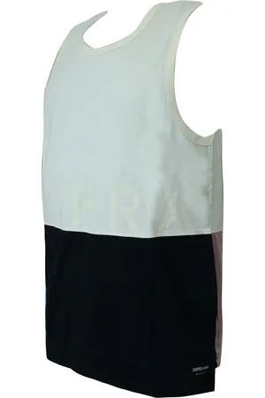 Supra Colour Block Round Neck Tank Top Mens Branded Vest 102176 217 - Textile - Size Medium