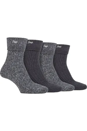 Jeep Womens Ladies 4 Pack Super Soft Walking Boot Socks