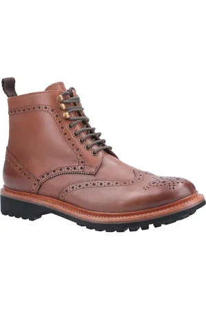 Cotswold Outdoor Mens Rissington Commando Goodyear Welt Lace Up Boot - Leather - Size UK 12