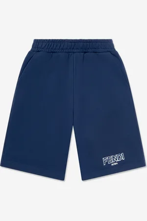 Fendi Boys Logo Bermuda Shorts in Navy - - Size 14Y
