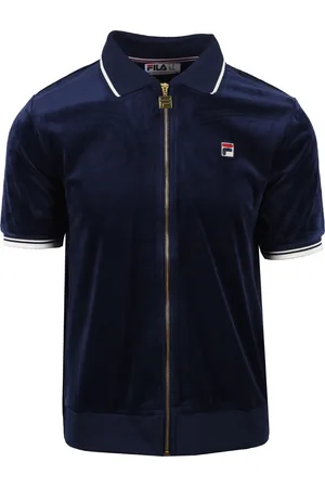 Fila Mens Vintage Terry Velour Polo - Size Medium