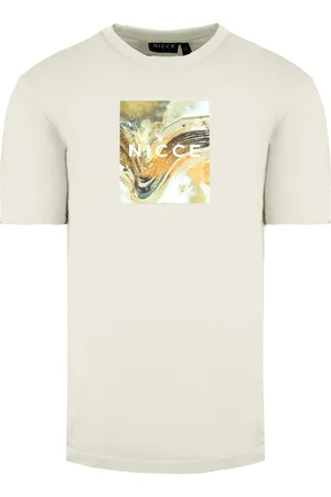 Nicce London Round Neck Short Sleeve Mens Aerial Box T-Shirt 211 1 09 12 0343 Cotton - Size Small