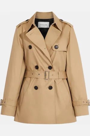 Coach Womens Solid Short Trench - - Size X-Small