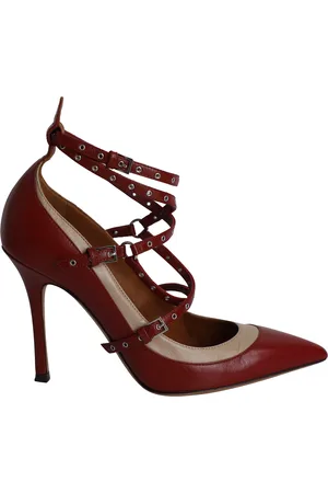 VALENTINO Pre-owned Womens Two Tone Love Latch Detail Eyelet Embellished Pumps in Leather - Size UK 3.5