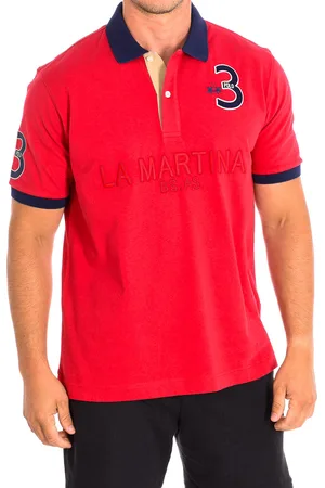 La Martina Mens Short Sleeve Polo TMP600-JS316 man - Cotton - Size Medium