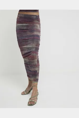 River Island Womens Midi Skirt Ombre Mesh - Size 12 UK