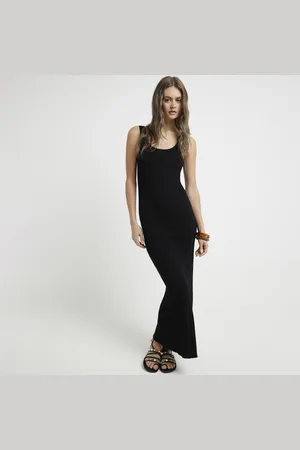 River Island Womens Bodycon Maxi Dress Ribbed - Size 12 UK