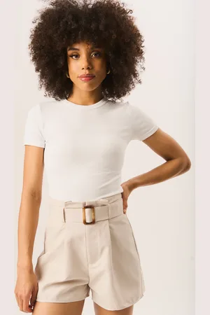 Gini London Womens Belt Detail Shorts - - Size 8 UK