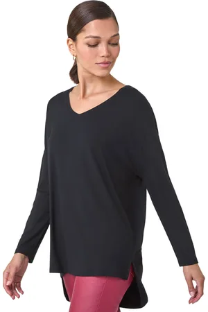 Roman Womens V-Neck Tunic Stretch Top - - Size 12 UK