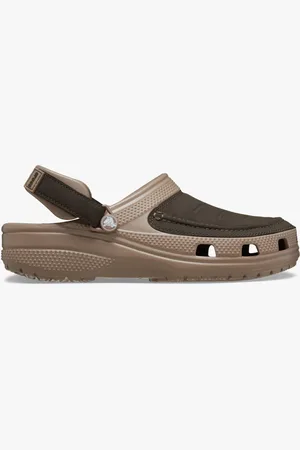 Crocs 207689-12H YUKON VISTA II LITERIDE Mens Clogs Mushroom/Chocolate - - Size UK 13