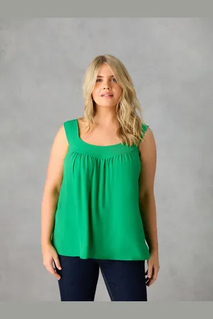 Live Unlimited London Womens Pleat Neck Sleeveless Blouse - Size 26 UK