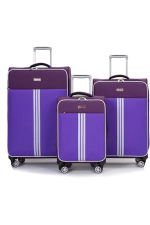 Infinity Unisex Lightweight Cabin 4 Wheel Luggage Travel Bag Suitcases Set Lace - One Size
