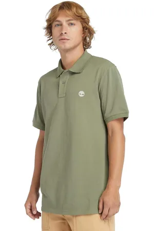 Timberland Mens Oyster River Logo Short Sleeve Polo Shirt in Cotton - Size Large