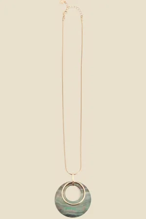 Sosandar Womens Round Pendant Necklace - One Size