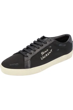 Saint Laurent Mens Court Classic Sl/06 Embroidered Sneakers - Size EU 41