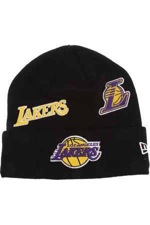New Era Mens Accessories LA Lakers Multi Patch Beanie Hat in - Size Medium/Large