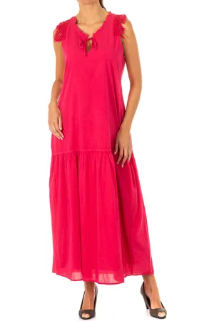 La Martina Womens Sleeveless dress with closed neck LWD007 woman - Cotton - Size Small