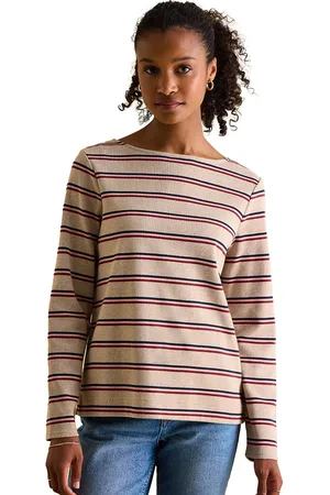 Joules Womens Harbour Cotton Long Sleeved Top - - Size 10 UK