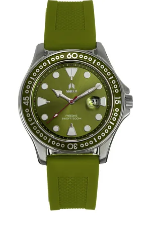 SHIELD Mens Freedive Strap Watch w/Date - Stainless Steel - One Size