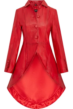 Infinity Womens Gothic Full Length Victorian Coat - Vantaa Lamb Leather - Size 3XL