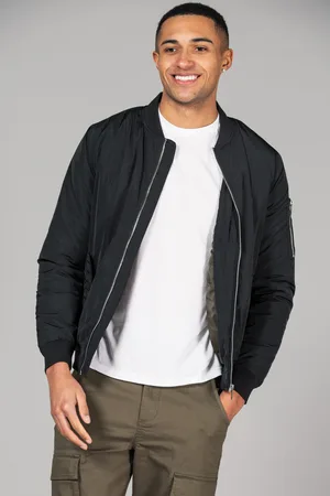 Tokyo Laundry Mens Bomber Jacket With Zip Fastening - Size Large
